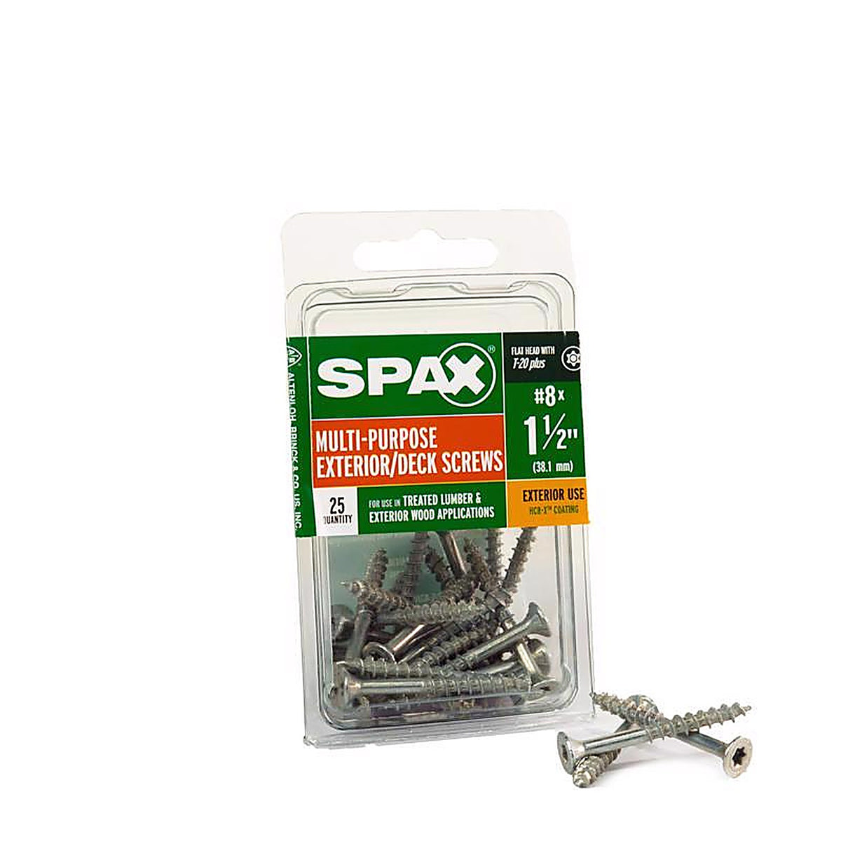 Spax - 4191670400402 - No. 8 In. X 1-1/2 In. L Gray Star Flat Head Deck Screws 25 Pack