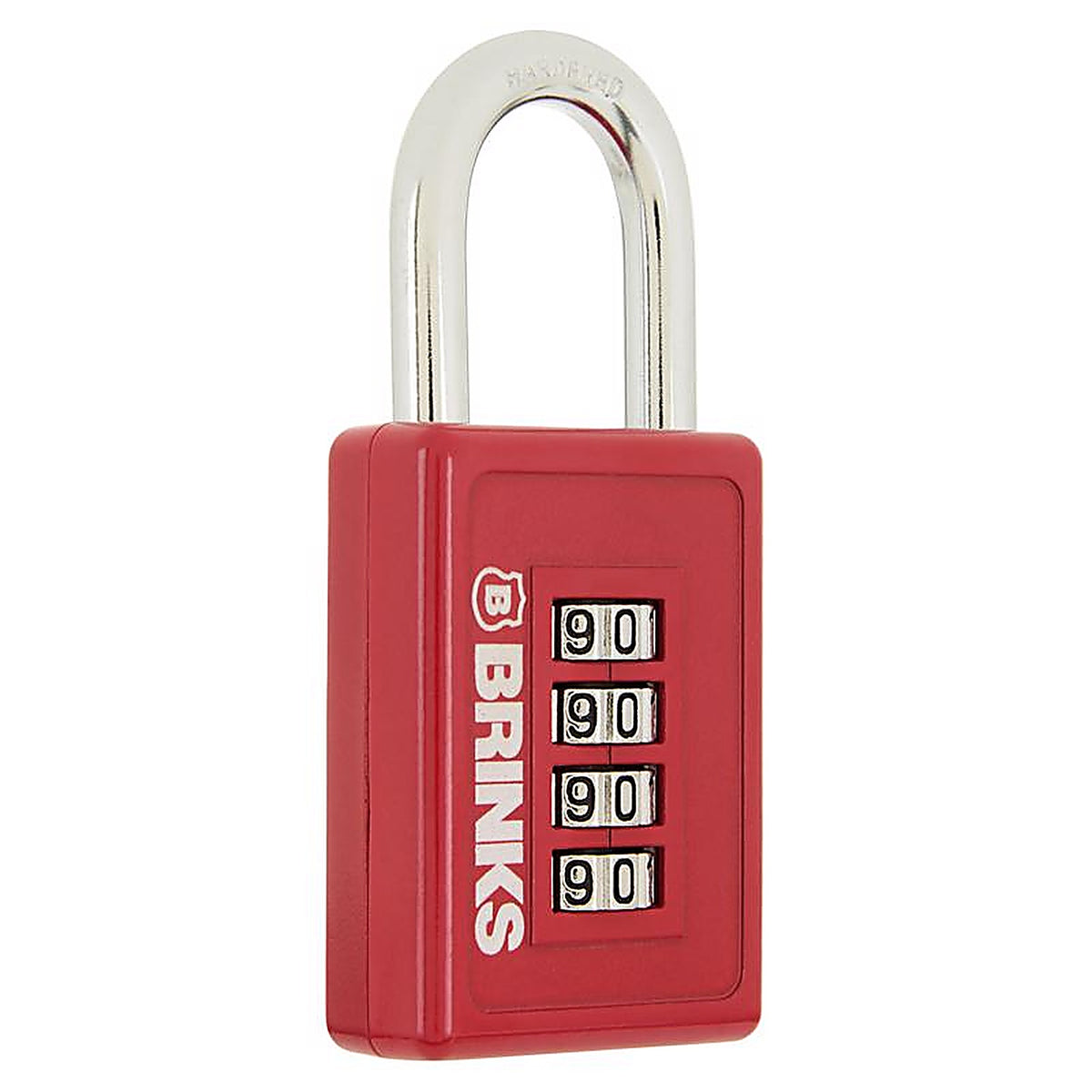 Brinks - 175-50054 - 3.25 In. W X 1.574 In. L Die-Cast Zinc 4-Dial Combination Padlock