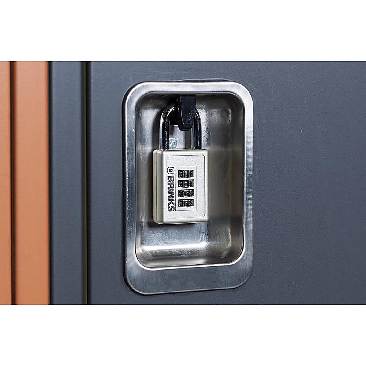 Brinks - 175-50054 - 3.25 In. W X 1.574 In. L Die-Cast Zinc 4-Dial Combination Padlock