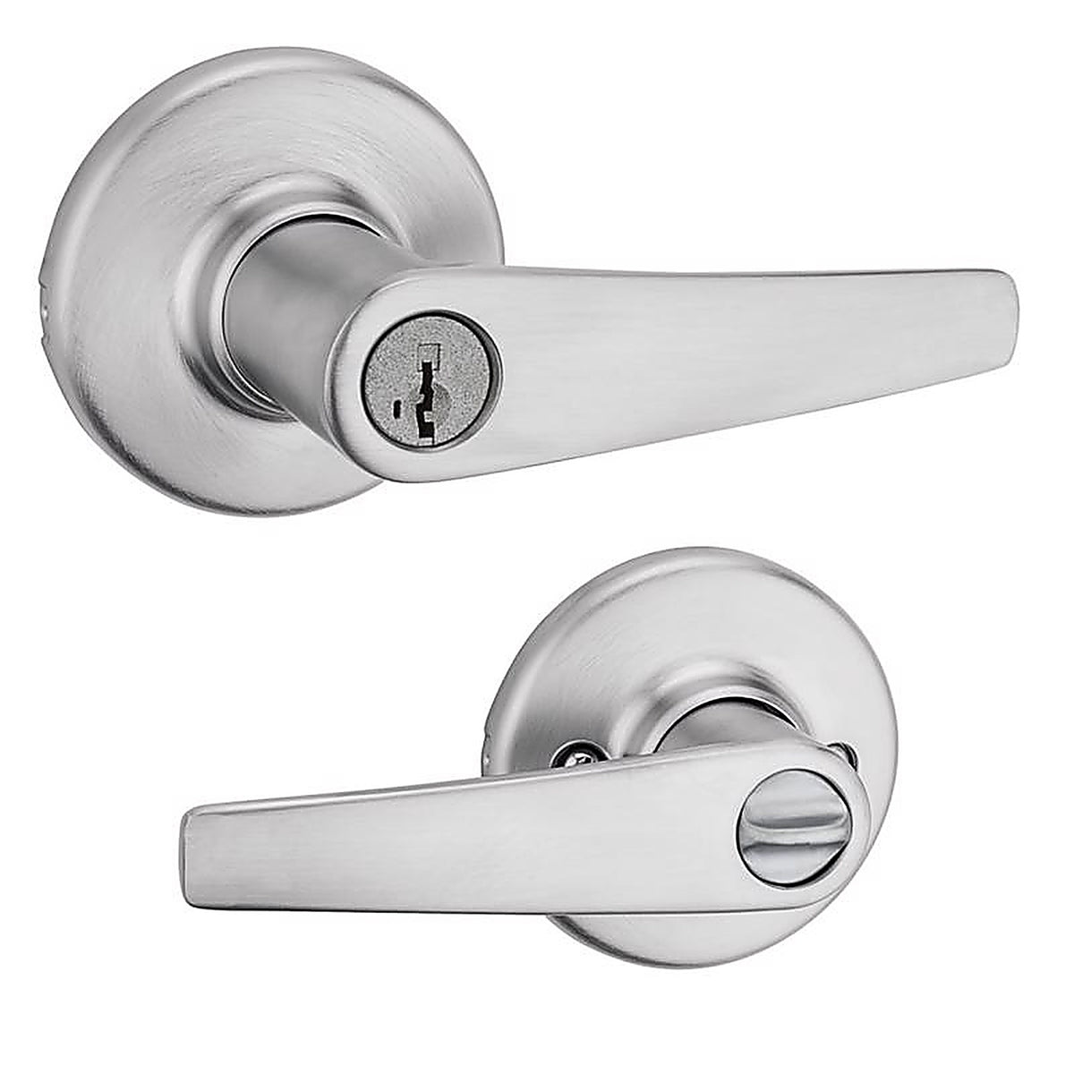 Kwikset - 94050-675 - Delta Satin Chrome Entry Door Knob 1-3/8 In.