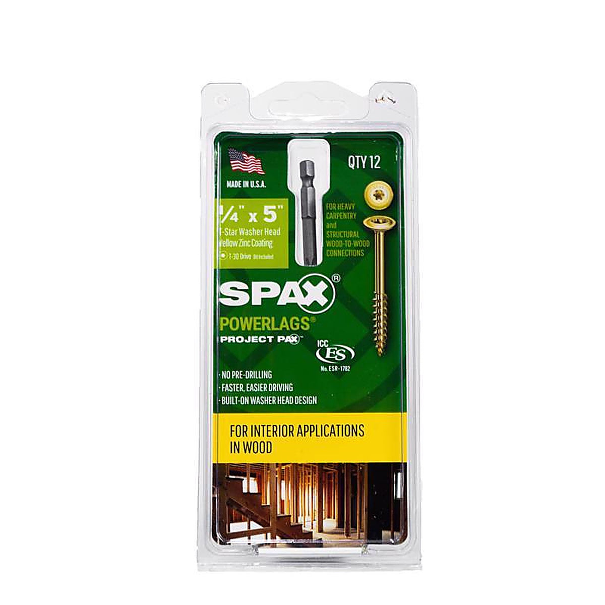 Spax - 45810207012743 - Powerlags 1/4 In. In. X 5 In. L Star Washer Head Serrated Structural Screws