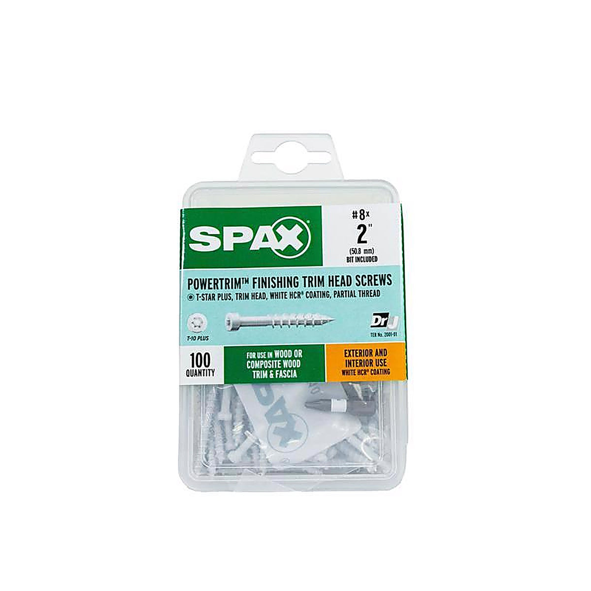 Spax - 42318304005068 - Powertrim No. 8 Label X 2 In. L Star Trim Head Serrated Trim Screws