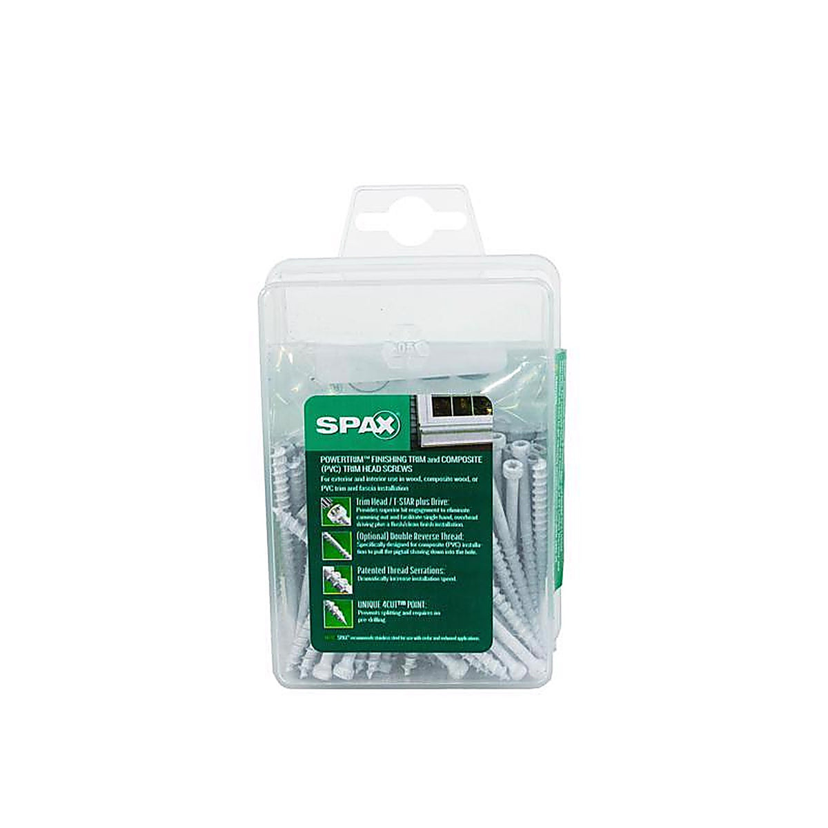 Spax - 42318304006068 - Powertrim No. 8 Label X 2-1/2 In. L Star Trim Head Serrated Trim Screws