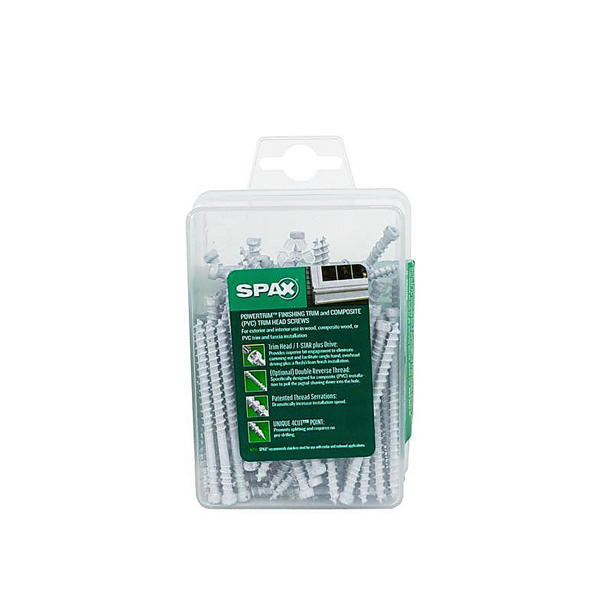 Spax - 42418304006068 - Powertrim No. 8 Label X 2-1/2 In. L Star Trim Head Serrated Trim Screws