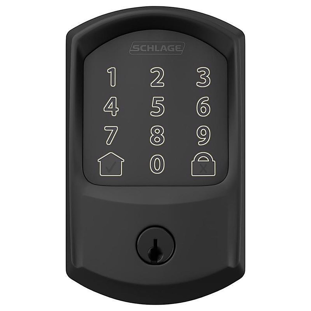 Schlage - BE489WBVGRW622 - Encode Matte Black Metal Wi-Fi Deadbolt