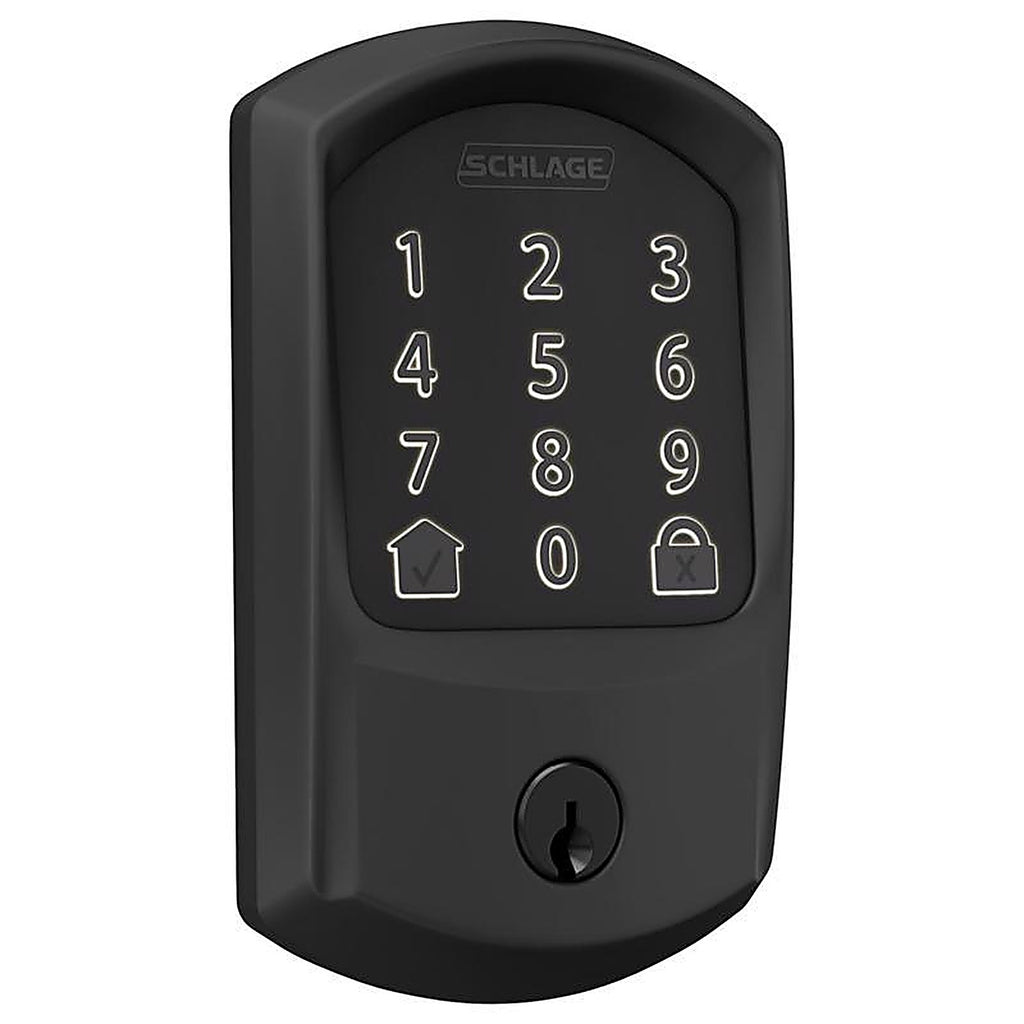Schlage - BE489WBVGRW622 - Encode Matte Black Metal Wi-Fi Deadbolt