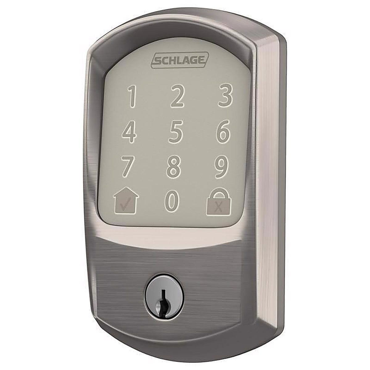 Schlage - BE489WBVGRW619 - Encode Satin Nickel Metal Wi-Fi Deadbolt