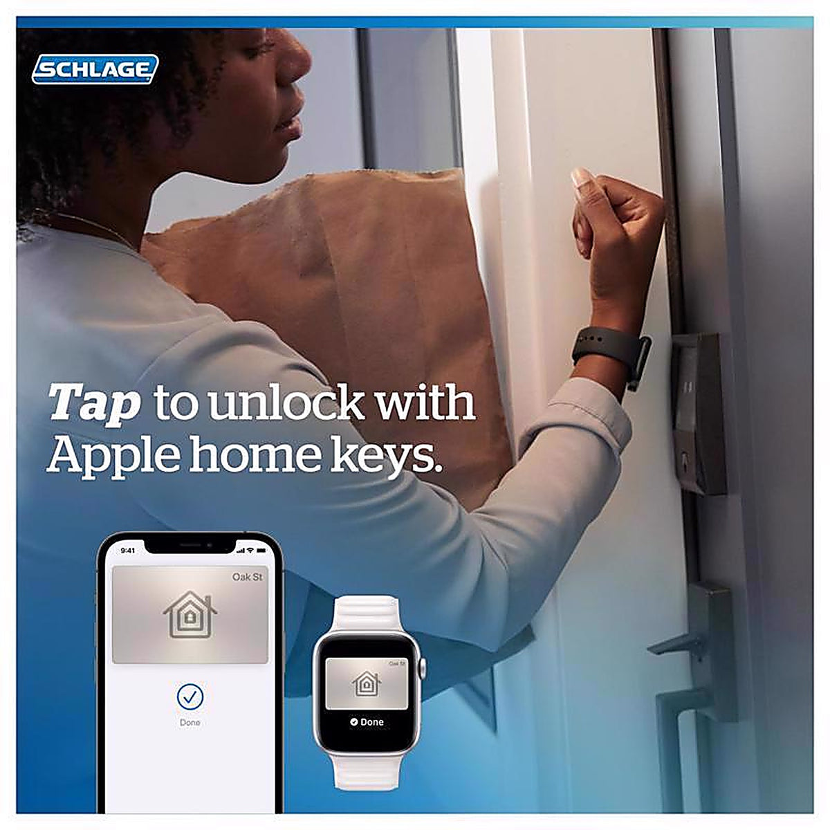 Schlage - BE499WBVCEN619 - Encode Plus Satin Nickel Metal Wi-Fi Deadbolt with Century Trim