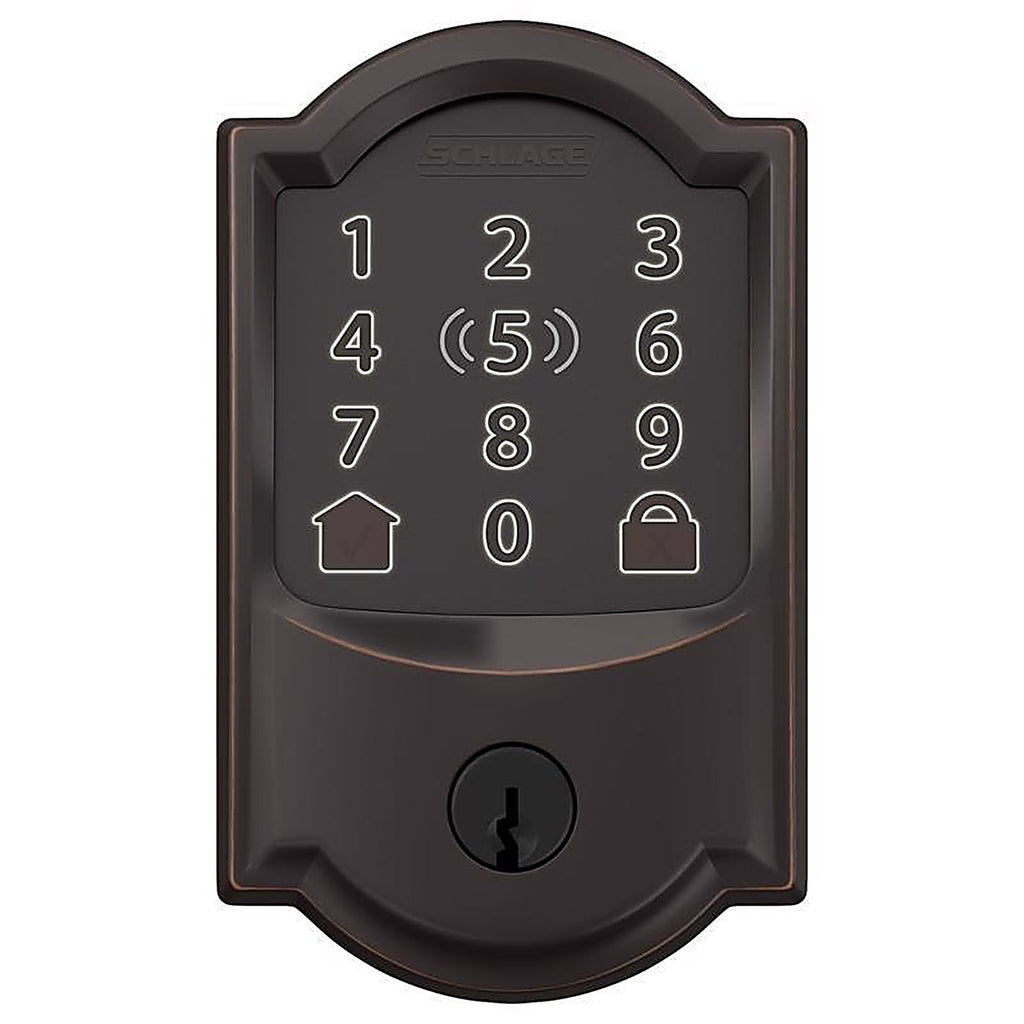 Schlage - BE499WBVCAM716 - Encode Plus Aged Bronze Metal Wi-Fi Deadbolt with Camelot Trim