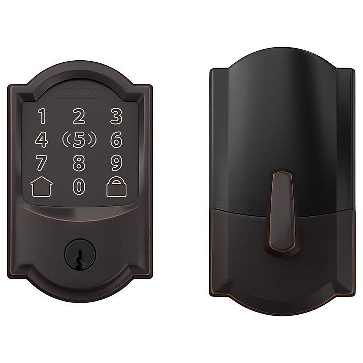 Schlage - BE499WBVCAM716 - Encode Plus Aged Bronze Metal Wi-Fi Deadbolt with Camelot Trim