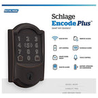 Schlage - BE499WBVCAM716 - Encode Plus Aged Bronze Metal Wi-Fi Deadbolt with Camelot Trim