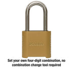 Master Lock - 875DLH - 1.13 In. H X 2 In. W X 6.5 In. L Steel 4-Digit Combination Padlock