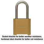 Master Lock - 875DLH - 1.13 In. H X 2 In. W X 6.5 In. L Steel 4-Digit Combination Padlock