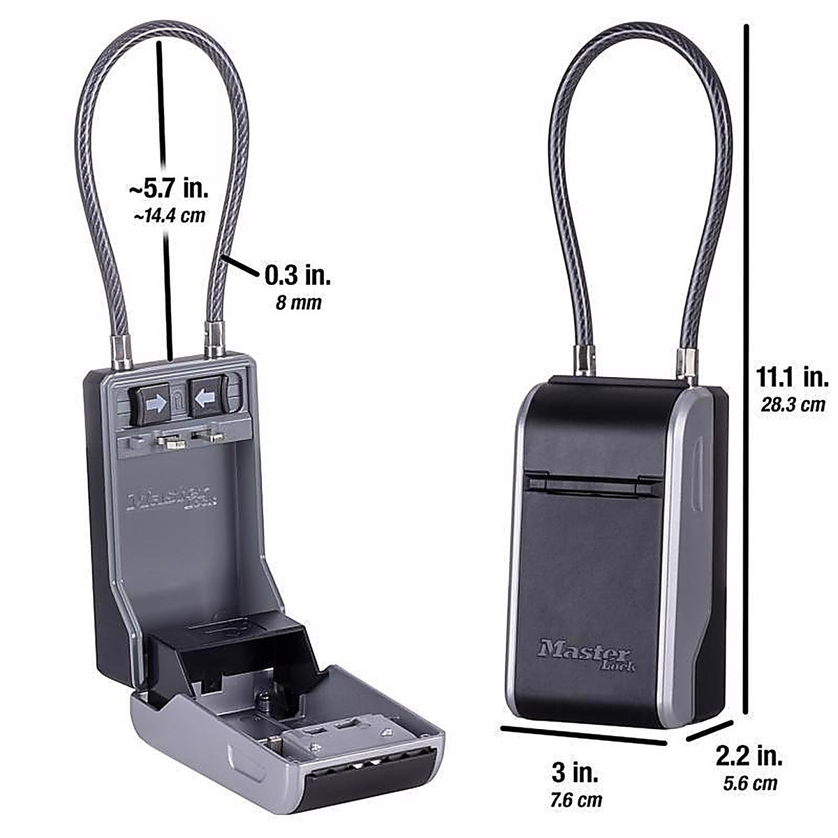 Master Lock - 5482D - 5.2 In. H X 3.4 In. W X 5.2 In. L Metal 4-Digit Combination Lock Box