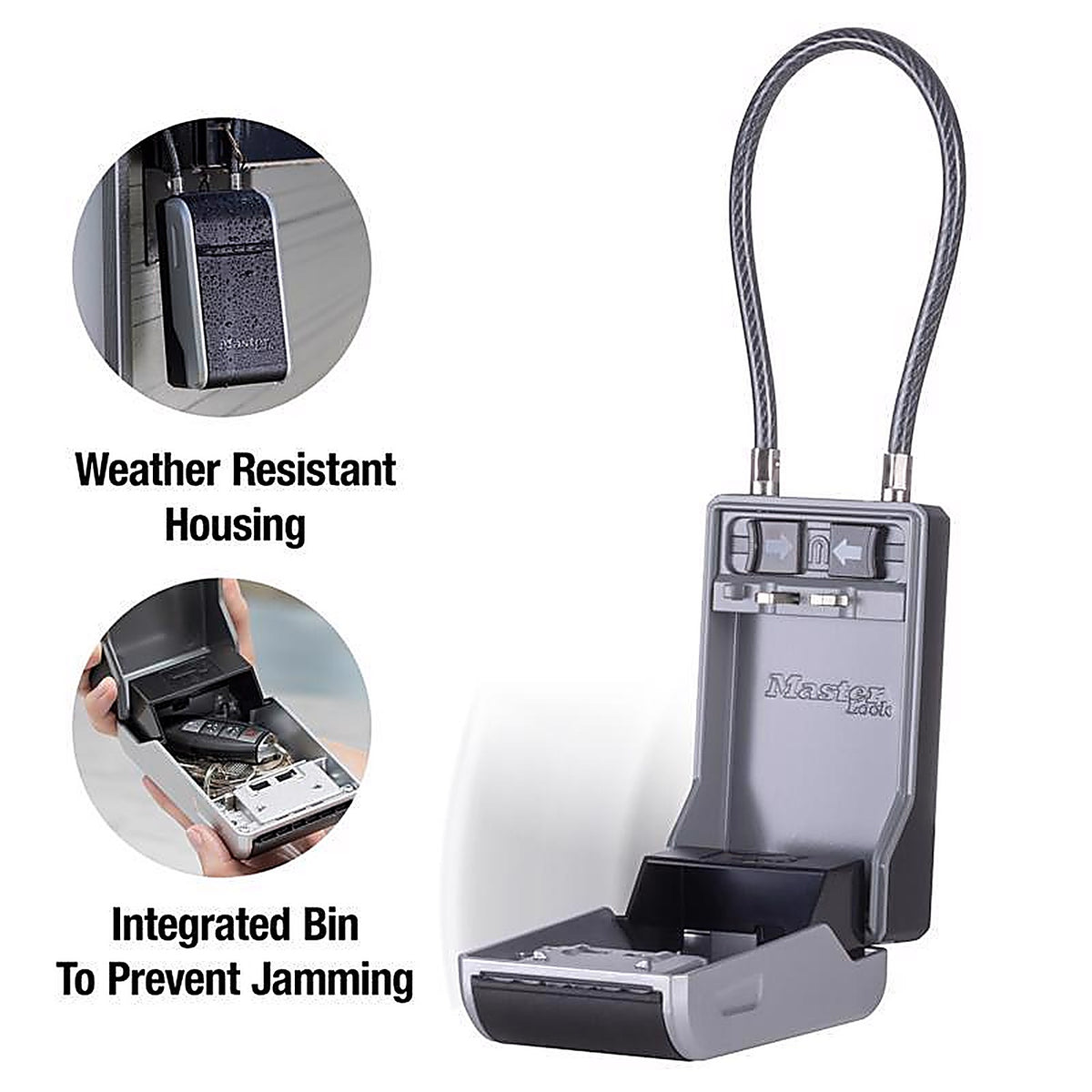 Master Lock - 5482D - 5.2 In. H X 3.4 In. W X 5.2 In. L Metal 4-Digit Combination Lock Box