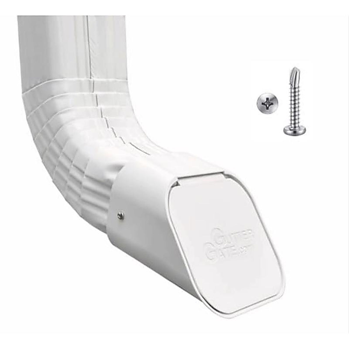 Guttergate - GG2X3A-WHITE - 2 In. H X 2 In. W X 3 In. L White Plastic Rectangular Downspout Adapter