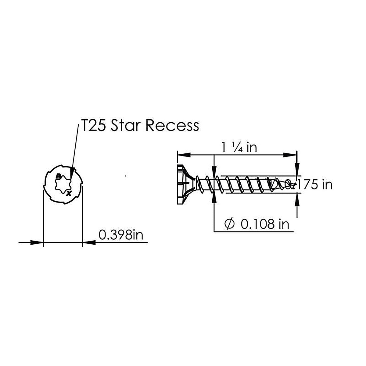 Backer-On - 23500 - Rock-On No. 9 X 1-1/4 In. L Star Patented Serrated Head Serrated Cement Board Screws
