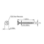 Backer-On - 23510 - Rock-On No. 9 X 1-5/8 In. L Star Patented Serrated Head Serrated Cement Board Screws