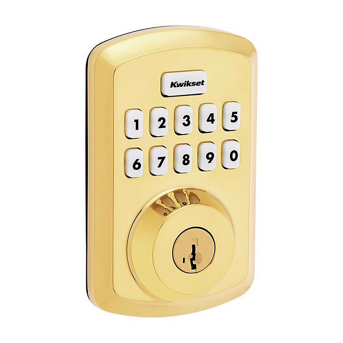 Kwikset - 992500-001 - Powerbolt Polished Brass Zinc Electronic Deadbolt