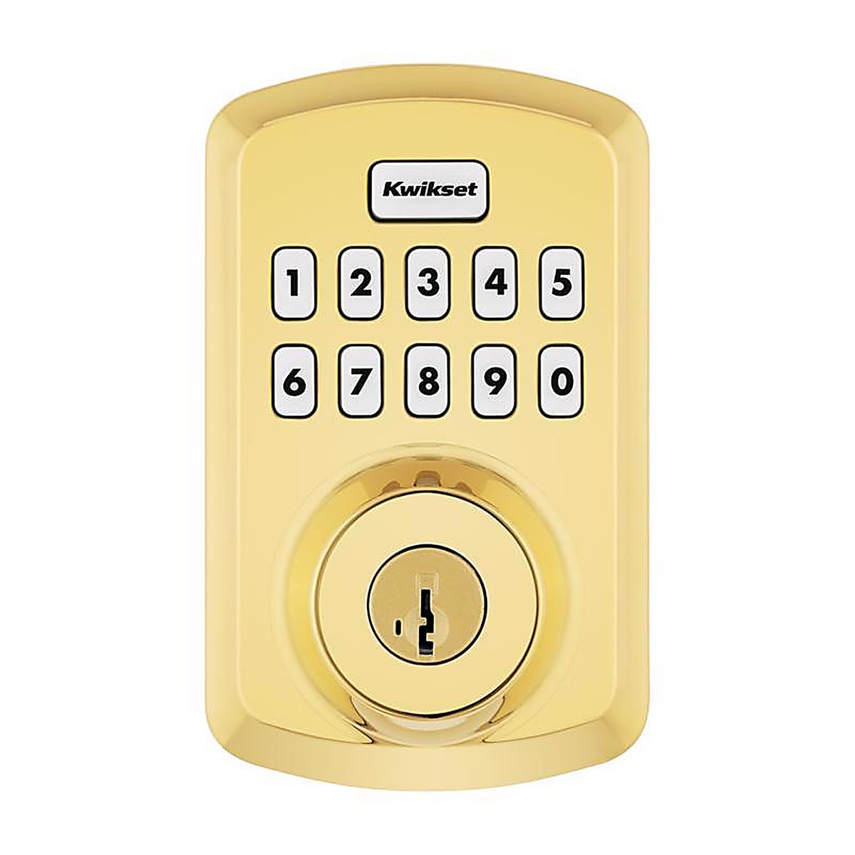 Kwikset - 992500-001 - Powerbolt Polished Brass Zinc Electronic Deadbolt