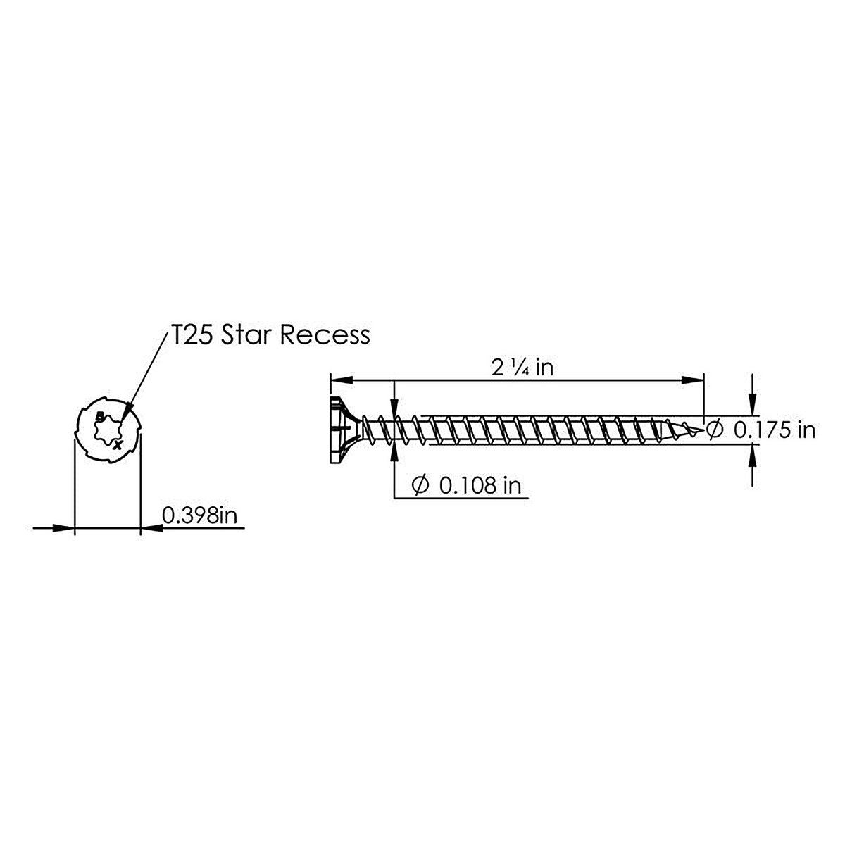 Backer-On - 23520 - Rock-On No. 9 X 2-1/4 In. L Star Patented Serrated Head Serrated Cement Board Screws