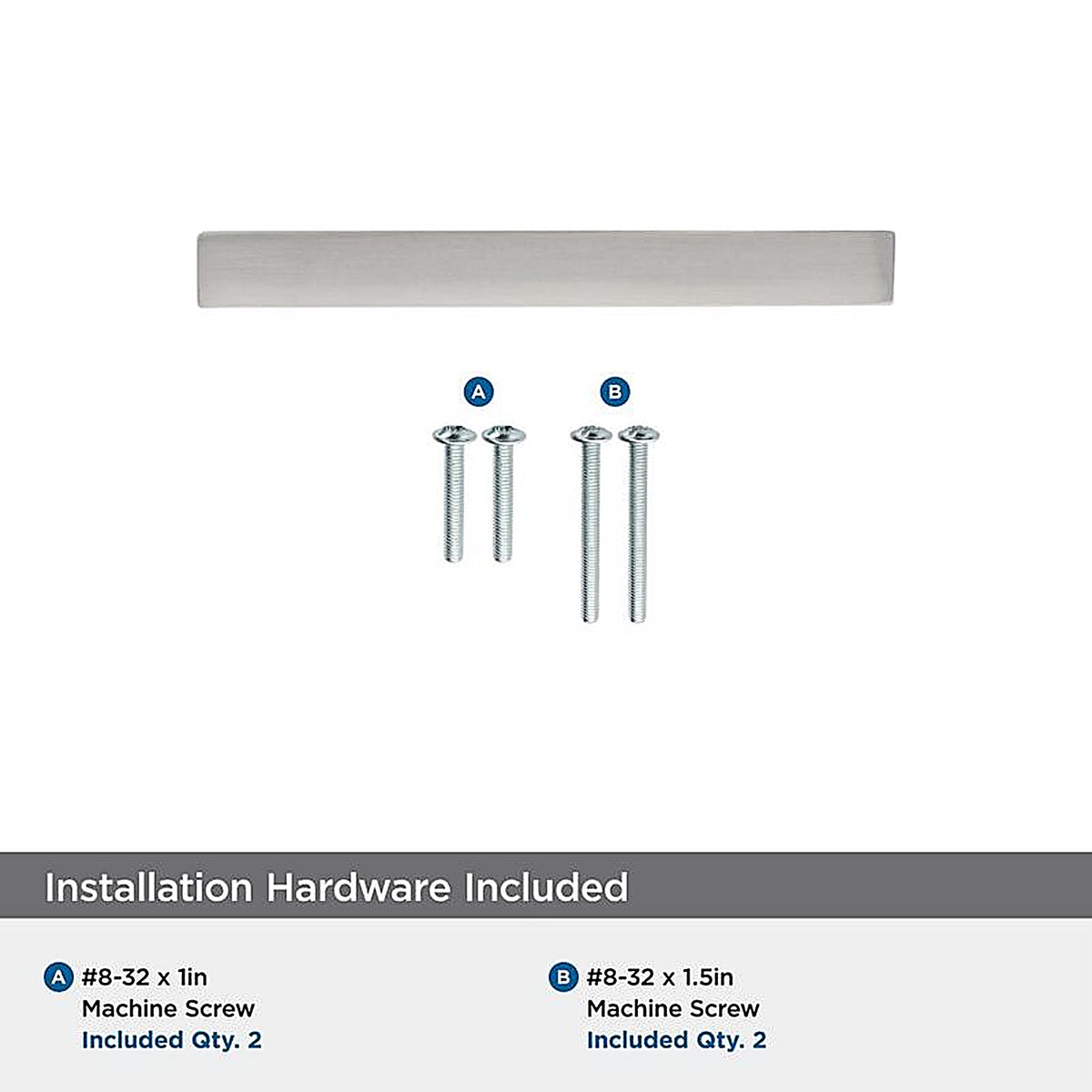Amerock - BP36578G10 - Contemporary Bar Cabinet Pull 3 In. Satin Nickel Silver 1 Pack
