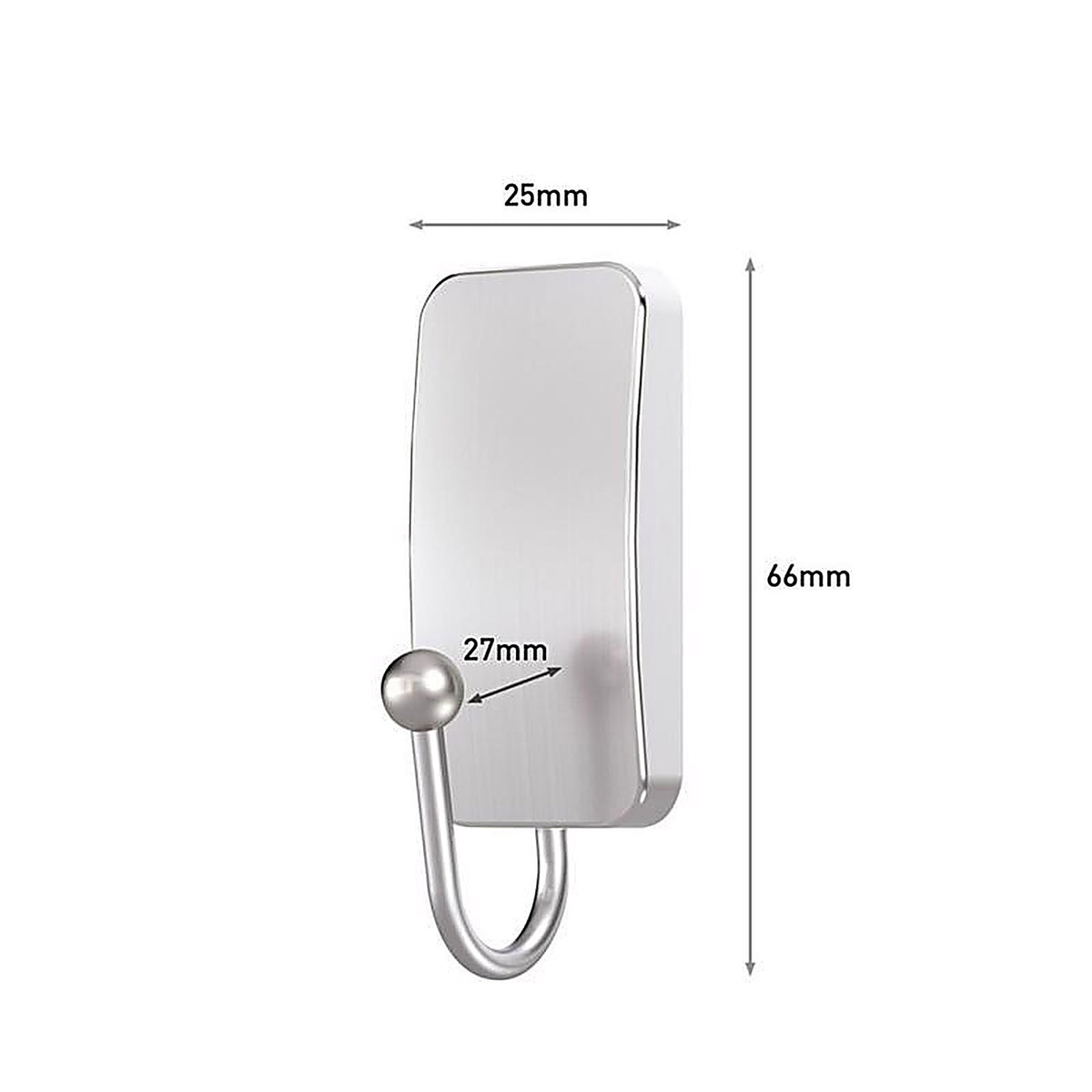 3M - 17033BN-2ES - Command Small Metal/Plastic Hook 0.98 In. L 2 Pack