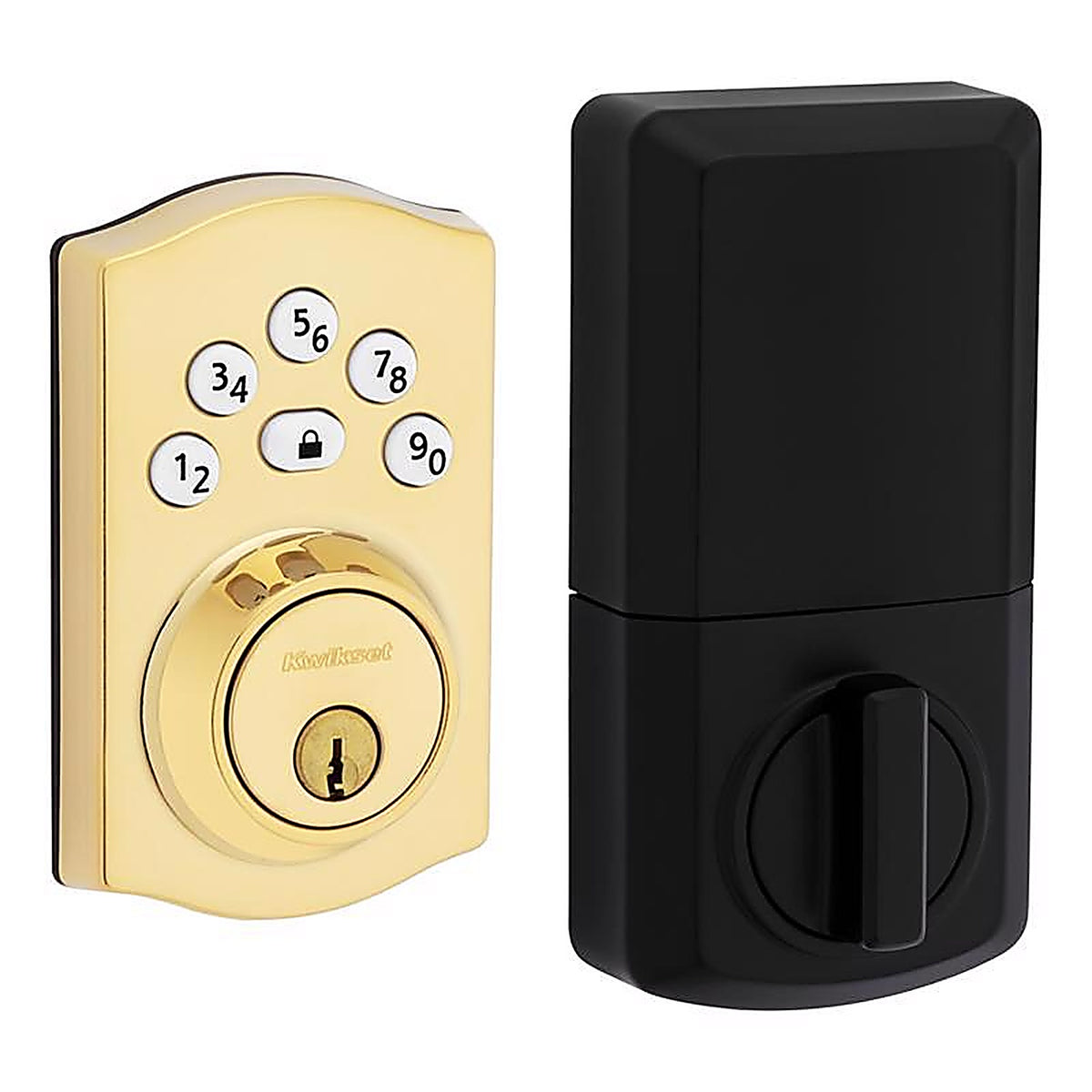 Kwikset - 992400-001 - Powerbolt Polished Brass Zinc Electronic Deadbolt