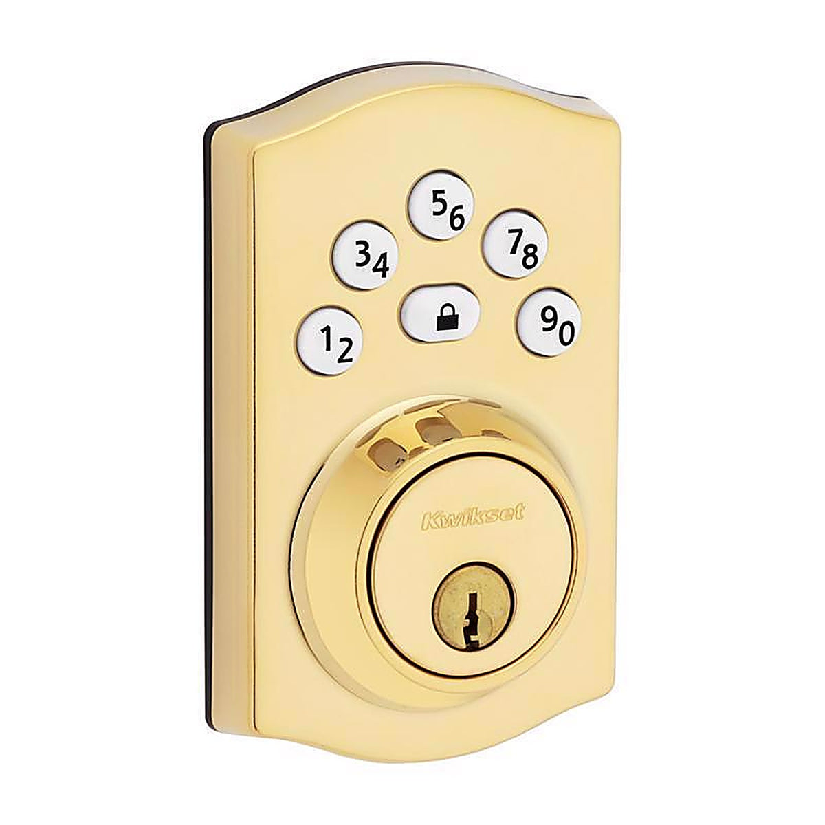 Kwikset - 992400-001 - Powerbolt Polished Brass Zinc Electronic Deadbolt