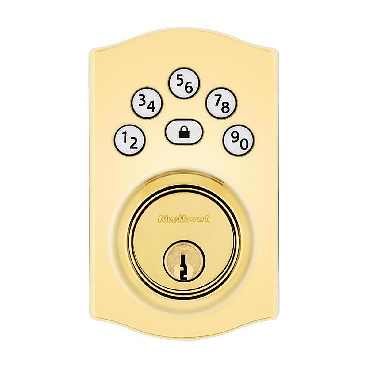 Kwikset - 992400-001 - Powerbolt Polished Brass Zinc Electronic Deadbolt