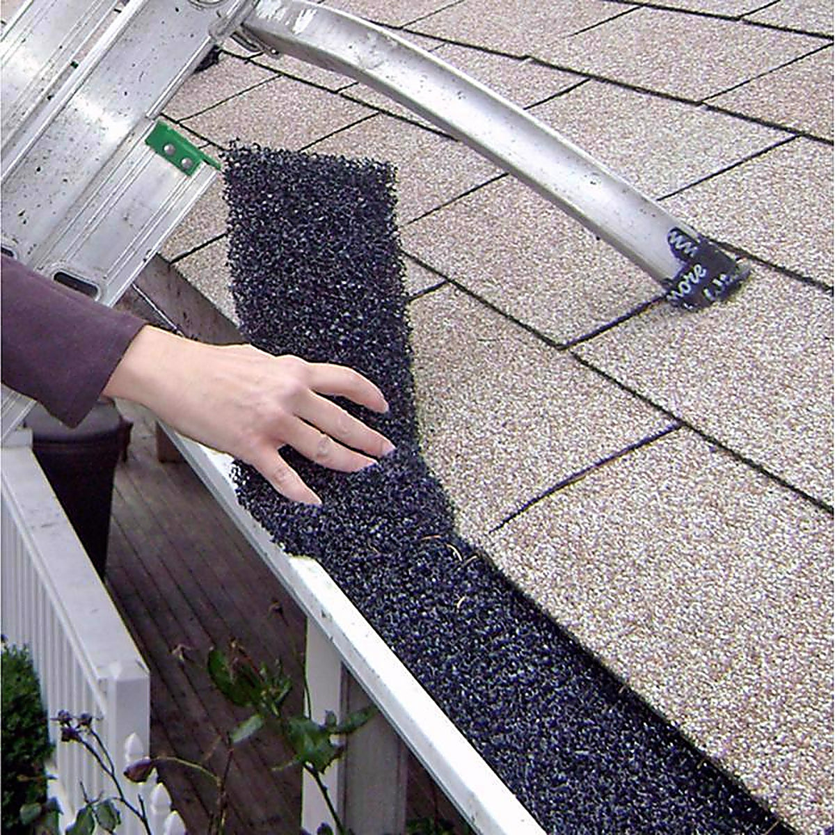 Gutterfoam - GF-K5-8BOX-C - Original 5 In. W X 48 In. L Black Polyether Outdoor Foam Gutter Guard 8 Pack