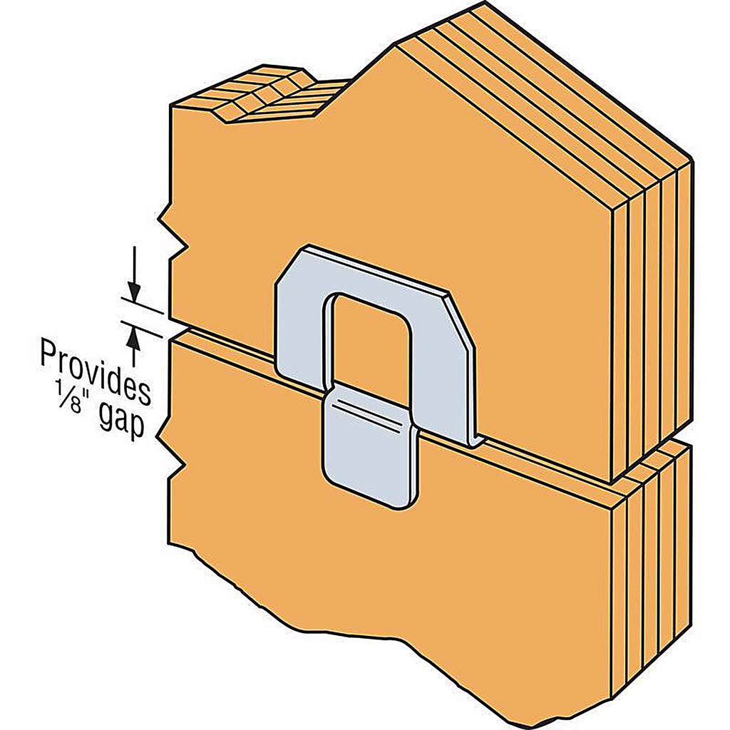Simpson Strong-Tie - PSCL 1/2-R50 - Galvanized Silver Stainless Steel Panel Sheathing Clip 50 Pack