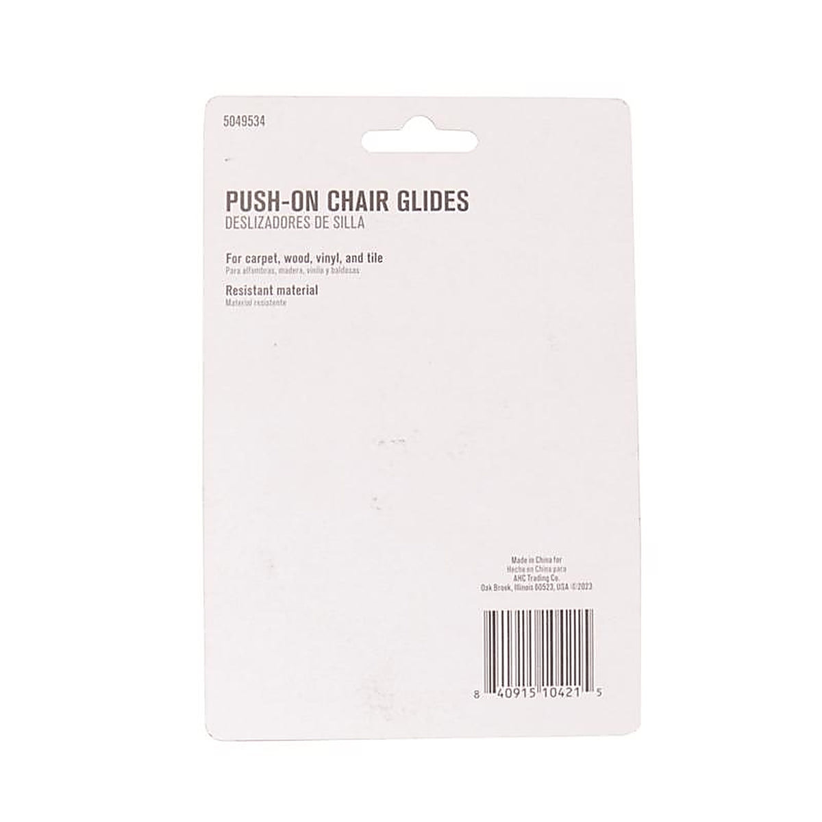 Projex - HPT-S1418-P - Gray 1 In. Push-On Polymer Chair Glide 8 Pack