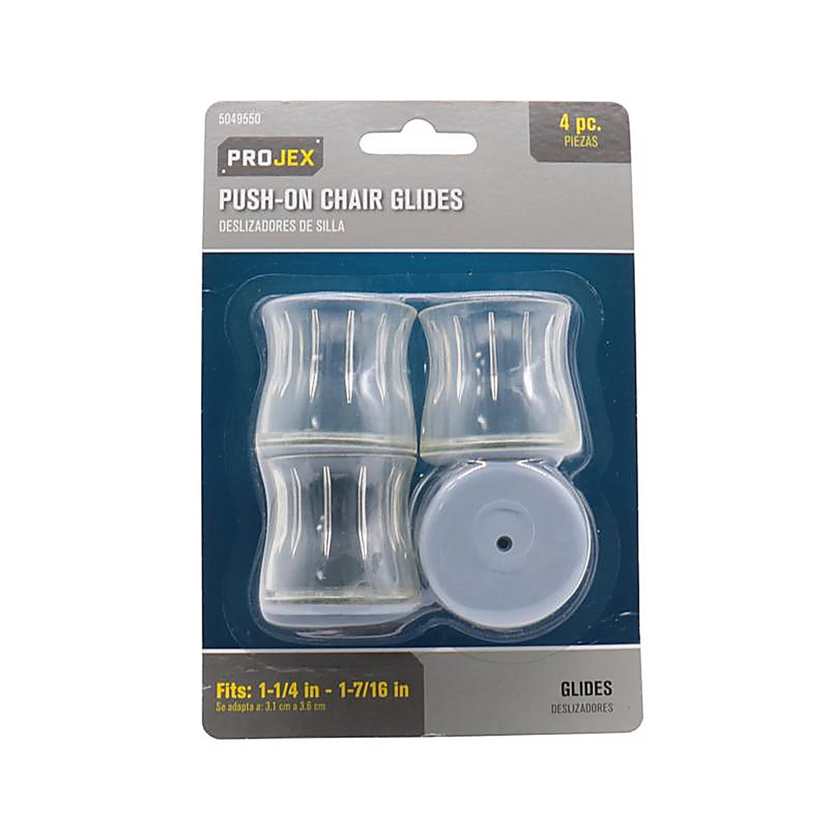 Projex - HPT-S3137-P - Gray 1-5/8 In. Push-On Polymer Chair Glide 4 Pack