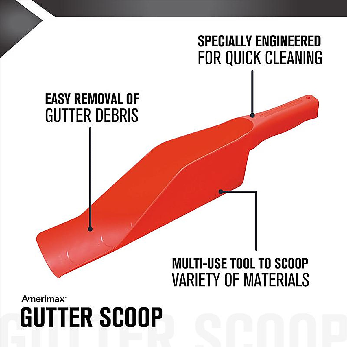 Amerimax - 8300HP - 4 In. H X 3.13 In. W X 16.5 In. L Red Plastic Gutter Scoop