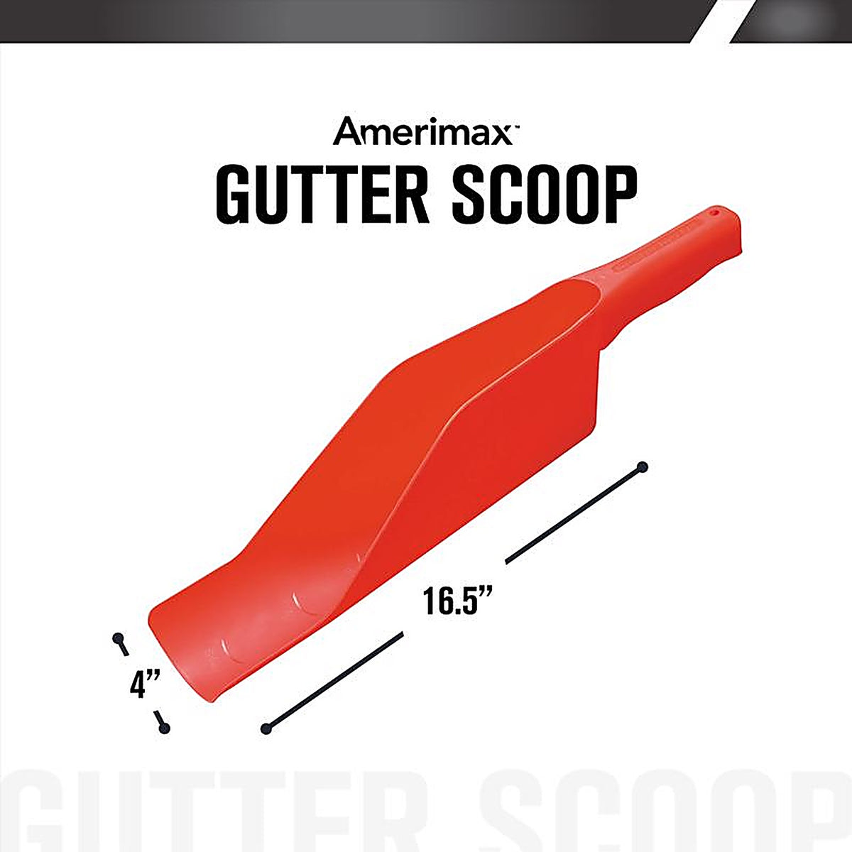 Amerimax - 8300HP - 4 In. H X 3.13 In. W X 16.5 In. L Red Plastic Gutter Scoop