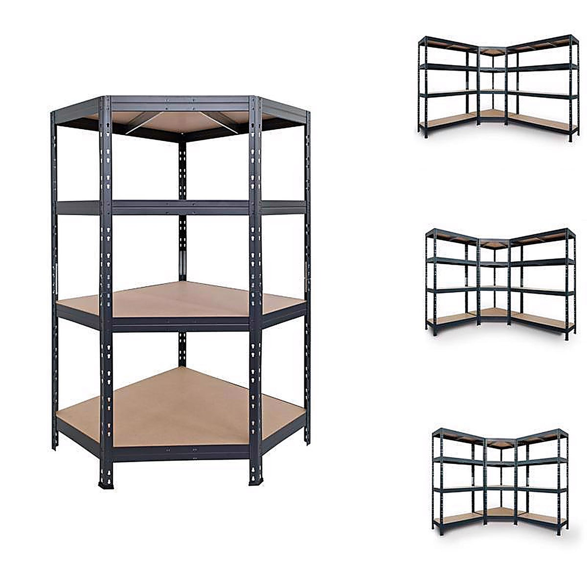 AR Shelving - 8586002701197 - Garage Corner 71 In. H X 35 In. W X 18 In. D Metal Shelving Unit