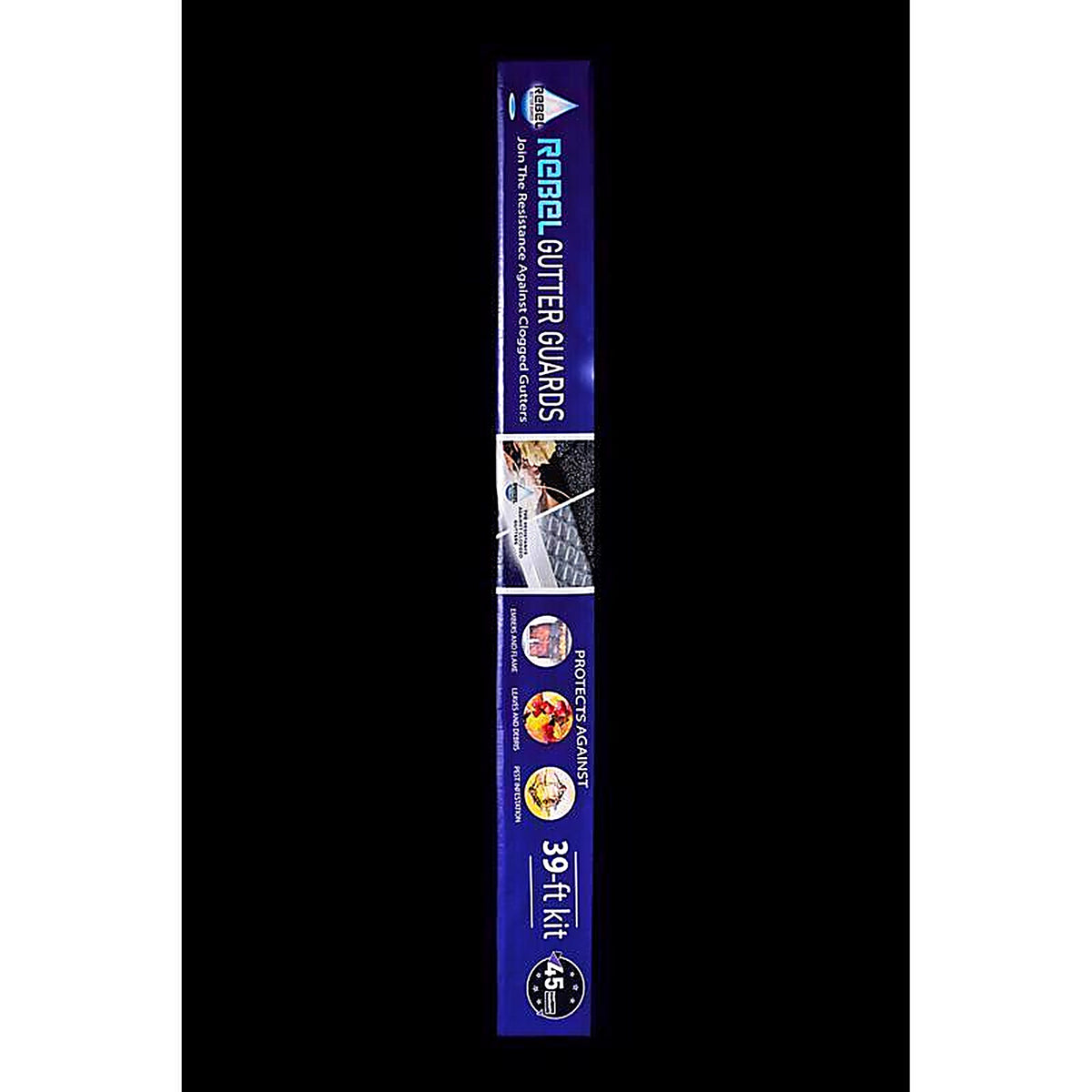 Rebel Gutter Guards - 657039619965 - 5 In. W X 39 Ft. L Gray Aluminum Gutter Guard 13 Pack