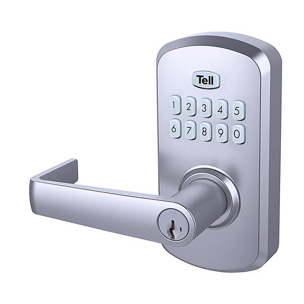Tell - CL103930 - Satin Chrome Steel Electronic Keypad Entry Lock