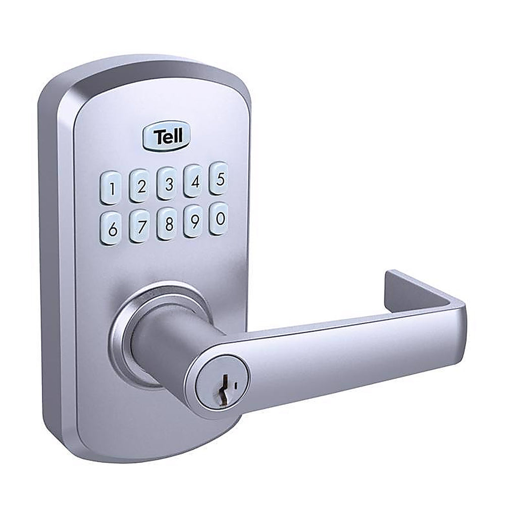 Tell - CL103930 - Satin Chrome Steel Electronic Keypad Entry Lock