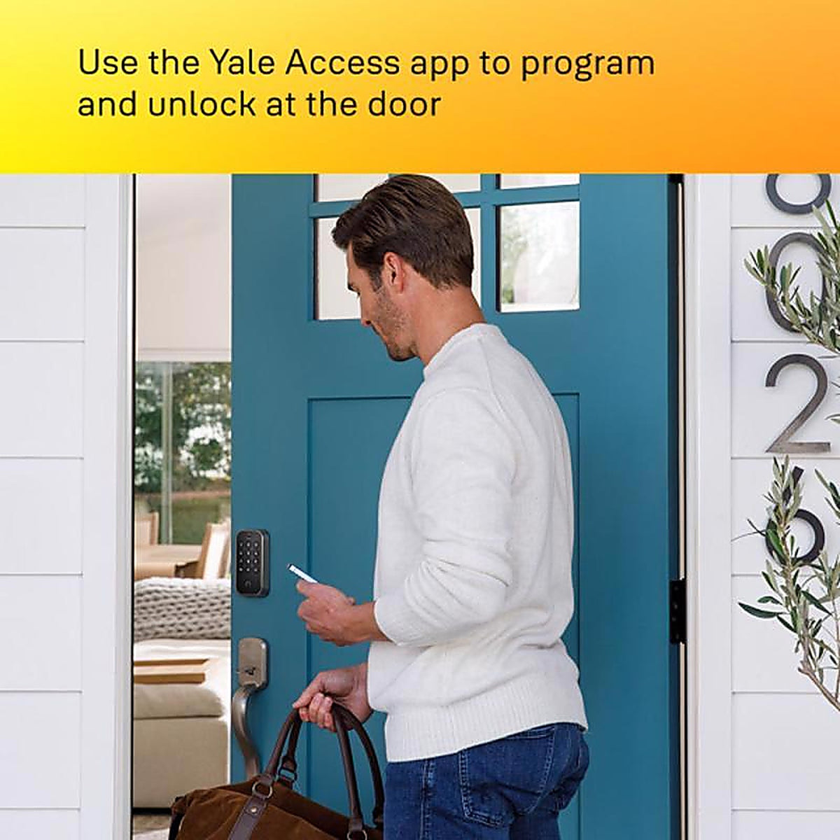 Yale - YRD430-BLE-619 - Assure Lock 2 Satin Nickel Metal Bluetooth Keypad Entry Smart Lock