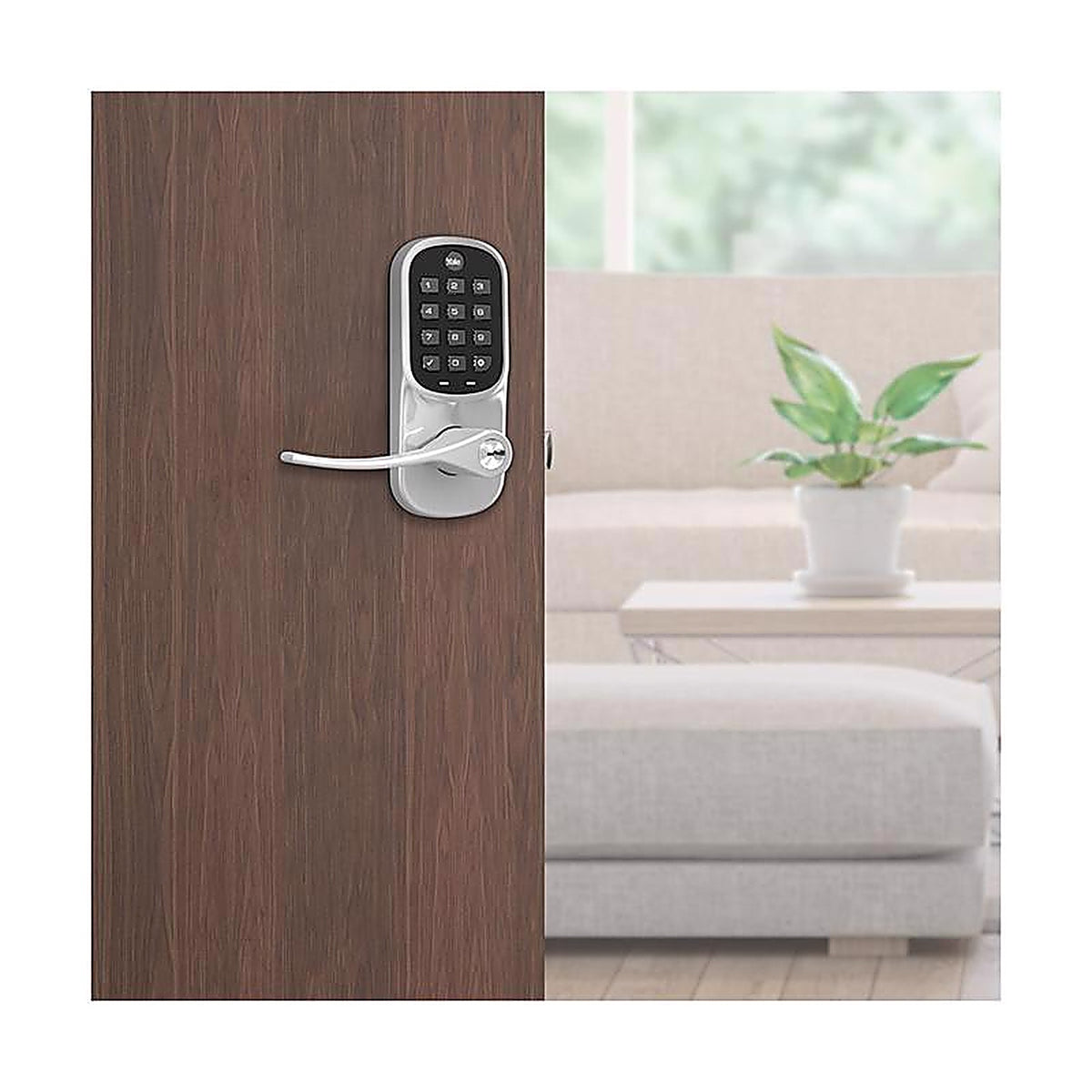 Yale - YRL216-NR-619 - Assure Satin Nickel Metal Touchscreen Lever