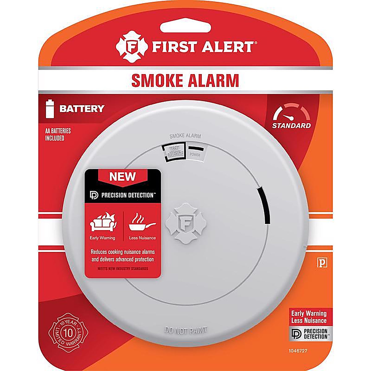 First Alert - 1046727 - Slim Battery-Powered Photoelectric Smoke Detector 1 Pack