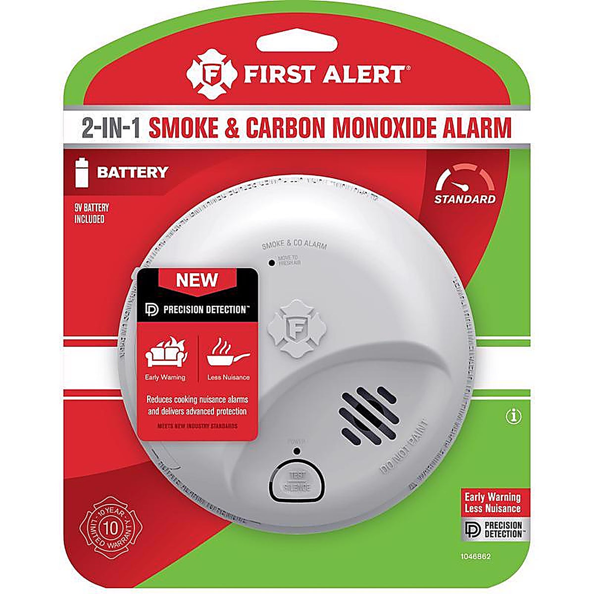 First Alert - 1046862 - Battery-Powered Ionization Smoke and Carbon Monoxide Detector 1 Each