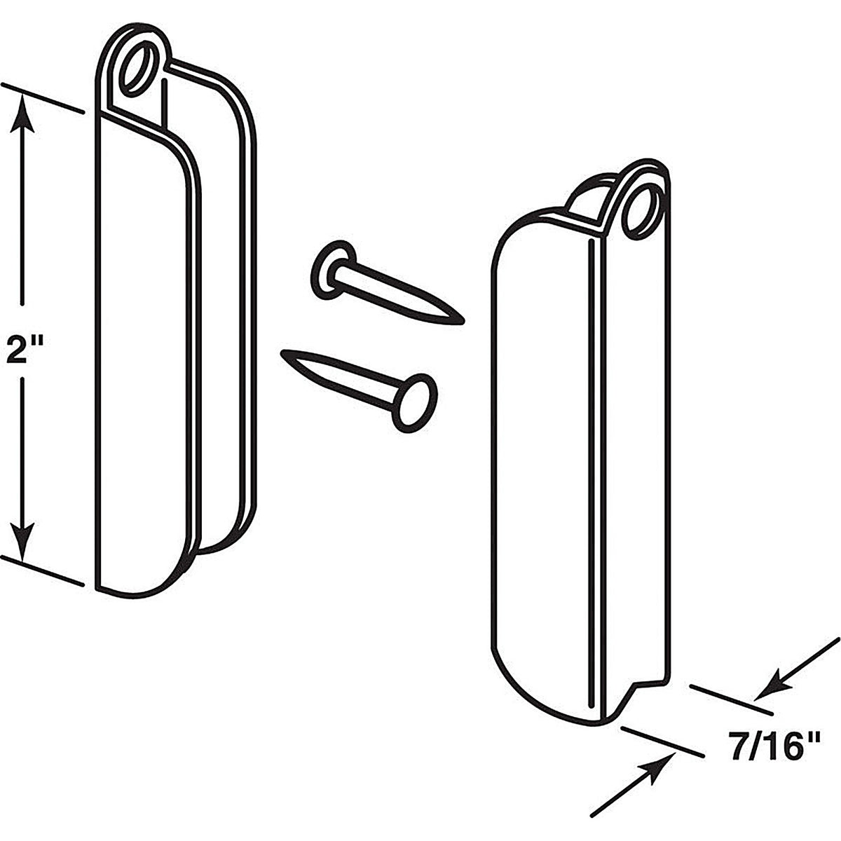 Prime-Line PL7845 White Aluminum 7/16 in. W x 2 in. L Window Frame Fasteners 1/Pack
