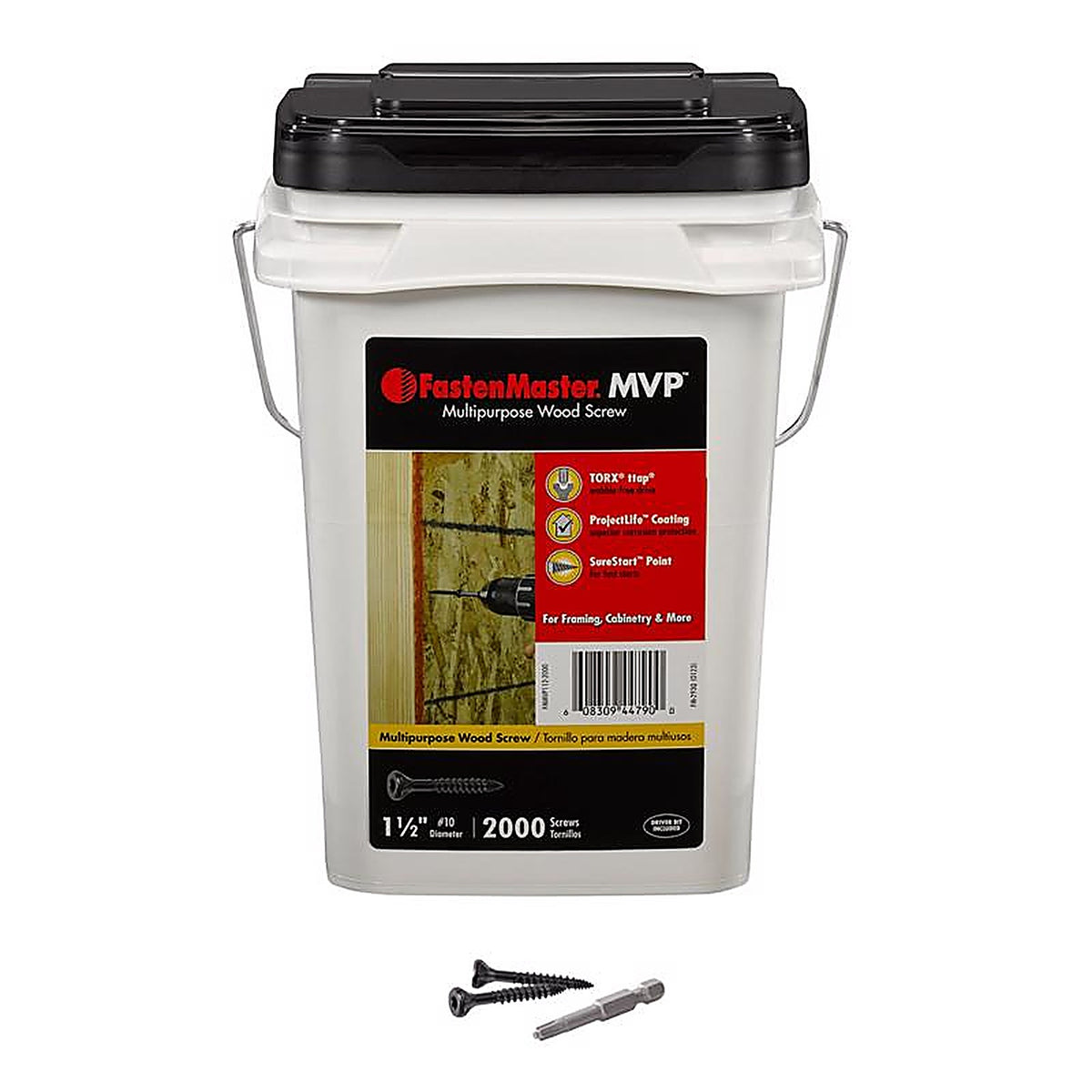 FastenMaster MVP - FMMVP112-2000 - 1-1/2 In. L Torx Ttap Self-Tapping Wood Screws 2000 Pack