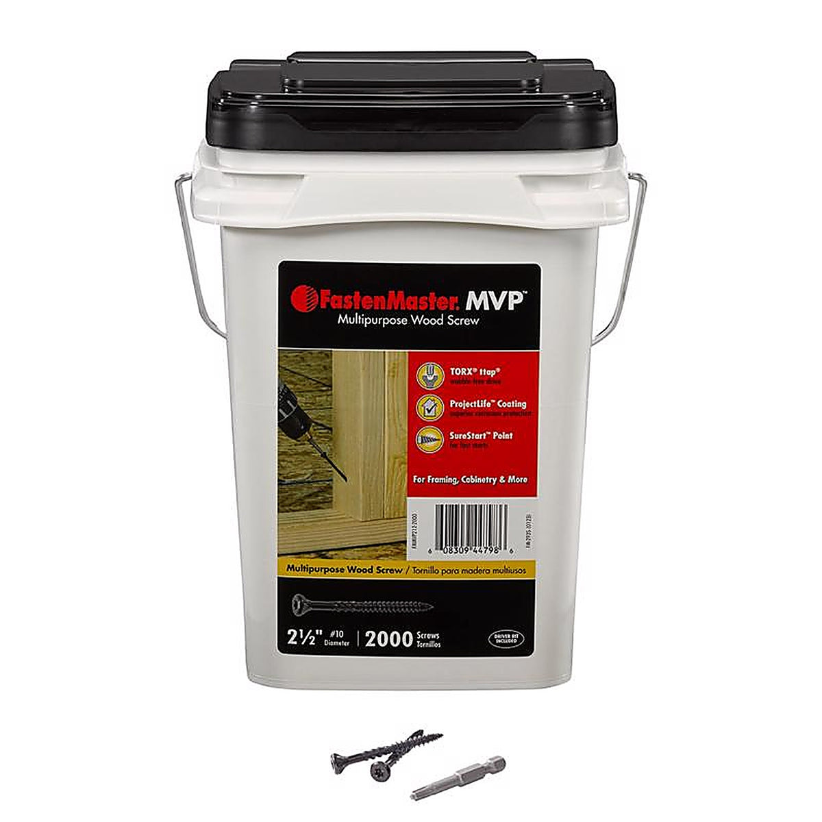 FastenMaster MVP - FMMVP212-2000 - 2-1/2 In. L Torx Ttap Self-Tapping Wood Screws 2000 Pack