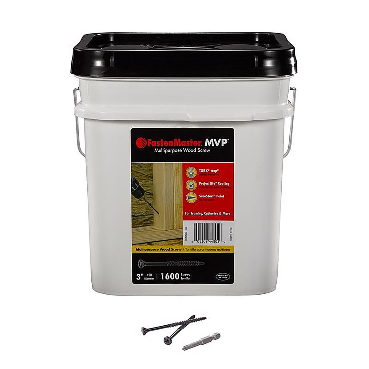 FastenMaster MVP - FMMVP003-1600 - 3 In. L Torx Ttap Self-Tapping Wood Screws 1600 Pack
