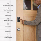 Yale - YED210NR-619 - Code Satin Nickel Bi-Metal Electronic Touch Pad Deadbolt