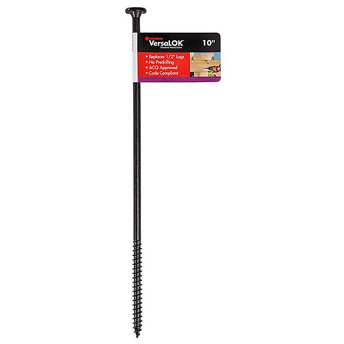 Fastenmaster - FMVLOK010-INDY - Versalok 10 In. L Torx Ttap Galvanized Coarse Structural Wood Screws 1 Pack